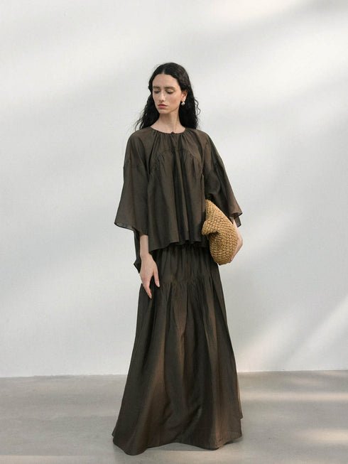 Mira Gathered Swing Blouse